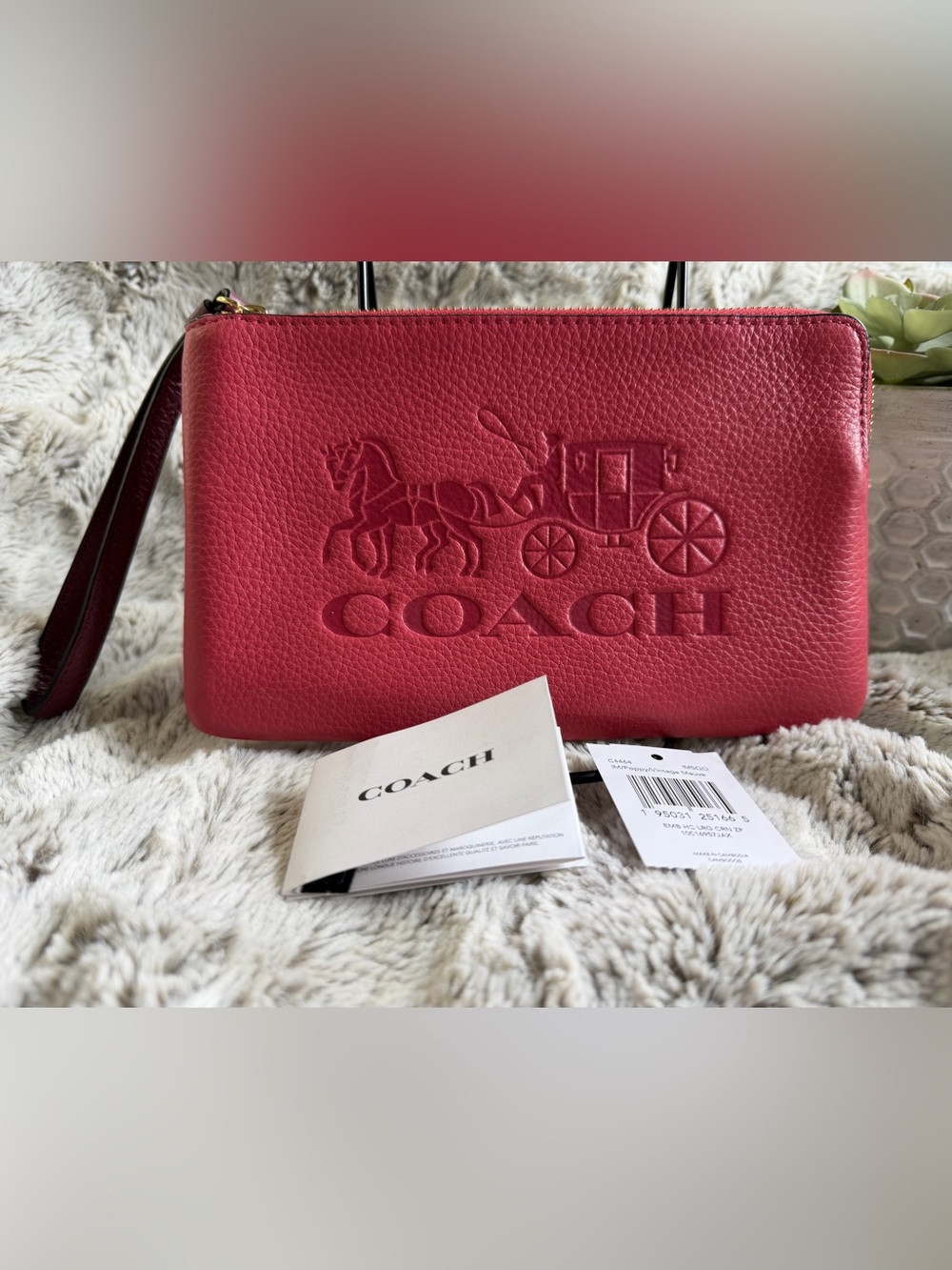 Coach Mauve Large Wristlet
